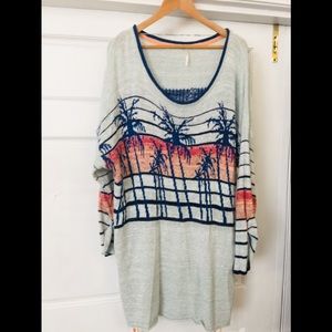 FREE PEOPLE long sweater tunic Sz L